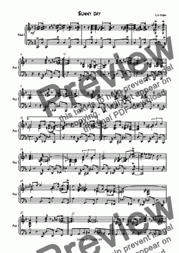 page one of Sunny day (piano’s vers)