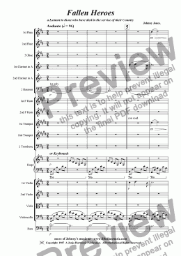 page one of Fallen Heroes  (Orchestra)