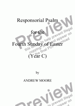 page one of Fourth Sunday of Easter (Year C)