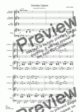 page one of Carnaby Capers (Recorder Trio)