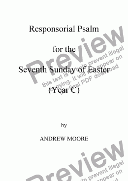 page one of Seventh Sunday of Easter (Year C)