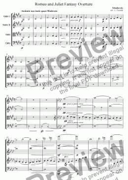 page one of Romeo and Juliet Fantasy Overture