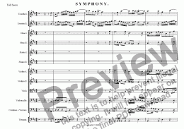 page one of Symphony in D Major
