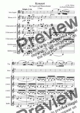 page one of Konzert für Fagott und Orchester 2.Satz