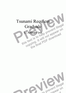 page one of A Tsunami Requiem - Church version - Graduale