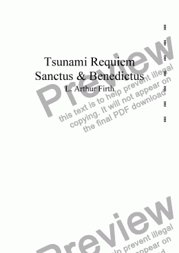 page one of A Tsunami Requiem Church version - 7,8 - Sanctus & Benedictus