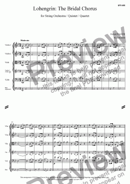 page one of Lohengrin - The Bridal Chorus
