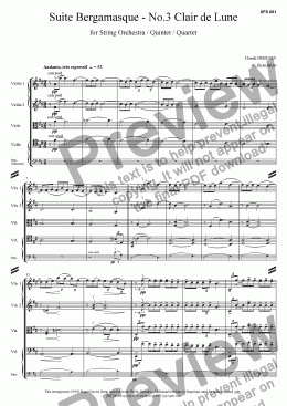 page one of Suite Bergamasque - No.3 Clair de Lune