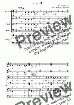 page one of Salme 31,6 (Mixed Choir & Organ)