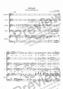 page one of Allelujah (from The King Shall Rejoice)