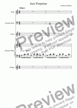 page one of Jazz Perpetuo (flute + ensemble)