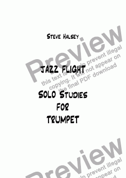 page one of Jazz Flight Study No.1 For Solo Trumpet