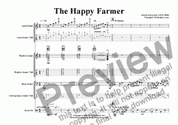 page one of The Happy Farmer for Modern Guitar Ensemble