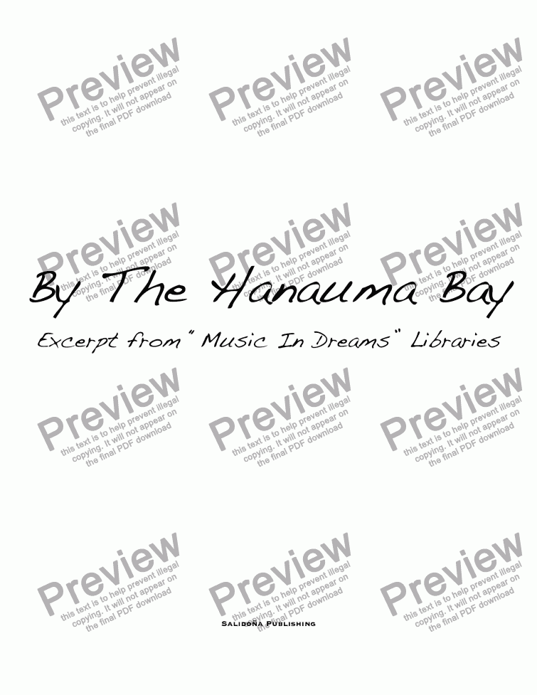page one of By The Hanauma Bay
