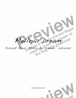 page one of Mellow Dream