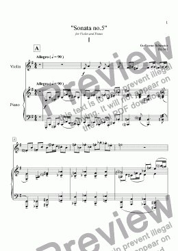 page one of Op.141 - Sonata for Violin and Piano No.5 (E minor)