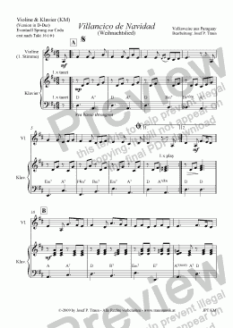 page one of Villancico de Navidad (KM/Score & Parts)