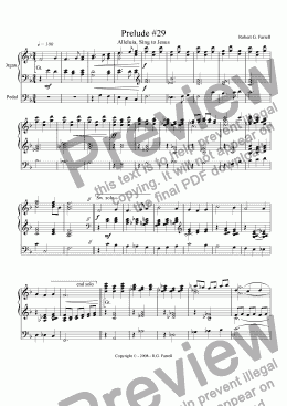 page one of Prelude #29 on "Alleluia, Sing to Jesus"