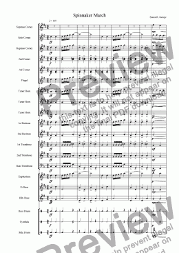 page one of Spinnaker March (Brass Band)