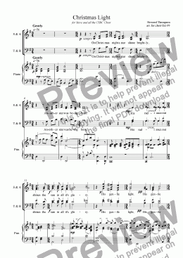 page one of Christmas Light for CHOIR & piano accomp