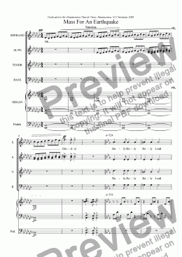 page one of Mass For An Earthquake Sanctus