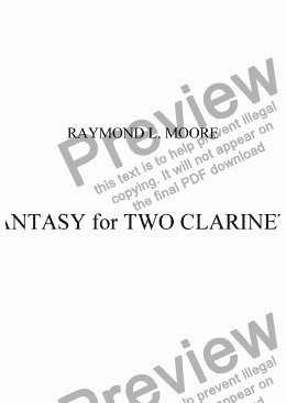 page one of FANTASY FOR TWO CLARINETS