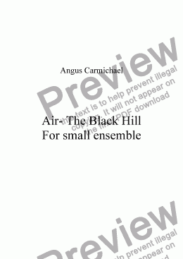 page one of Scottish Air- The Black Hill