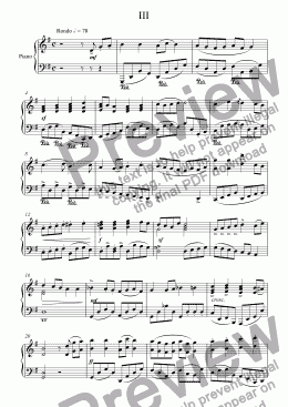 page one of Sancta Sonata for Piano in G (3rd movt.)