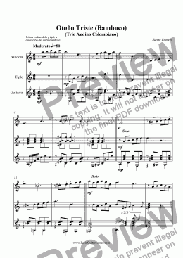 page one of Otono Triste (Trio Andino Colombiano)