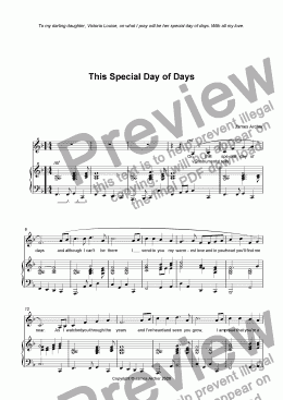 page one of Special Day of Days