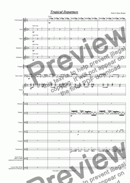 page one of Tropical Departure - For Percussion Ensemble