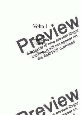 page one of Volta 1 for Flute Trio
