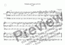 page one of Prelude & Fugue in D (2) - Prelude.