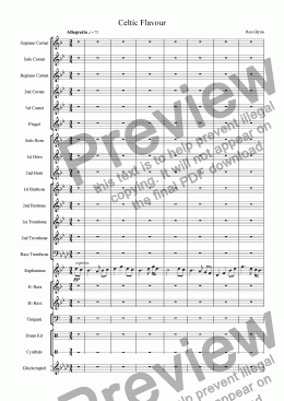 page one of CELTIC FLAVOUR (Brass Band)