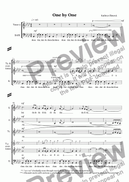 page one of One by One- for overtone choir