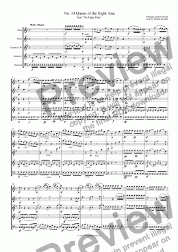 page one of Mozart - Magic Flute No. 14 Queen of the Night Aria