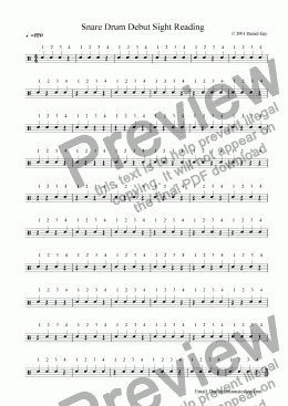 page one of Snare Drum Sight Reading 0 (WC)