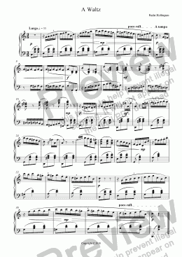 page one of A Waltz