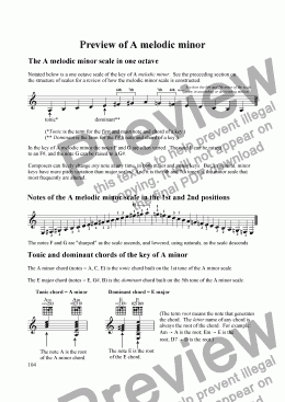 page one of Preview of A melodic minor and 8 short exercises
