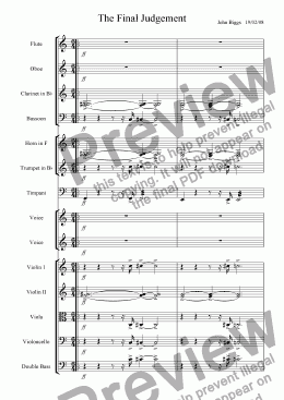 page one of The Final Judgement - Orchestra & Choir