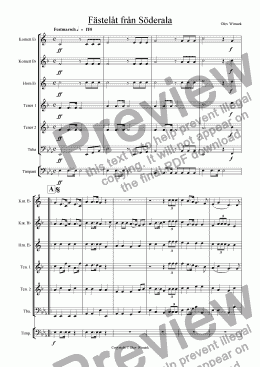 page one of Wedding march from Soderala - Brass sextett
