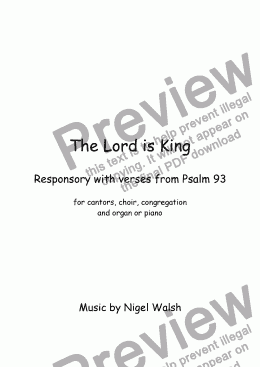 page one of The Lord is King [Psalm 93]