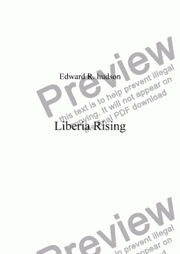 page one of Liberia Rising