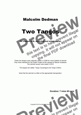 page one of Two Tangos