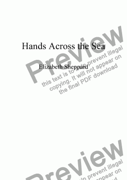 page one of Hands Across the Sea