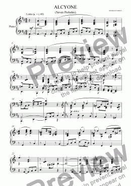 page one of ALCYONE(SEVEN PRELUDES)