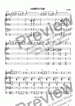 page one of Lyndsey's Tune, Clarinet solo