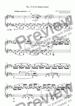 page one of 24 Preludes for piano, Op. 39 - Prelude No. 12 in G-sharp minor