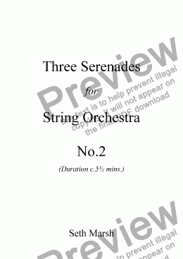 page one of Three Serenades for String Orchestra - No.2
