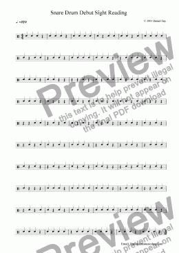 page one of Snare Drum Sight Reading 0